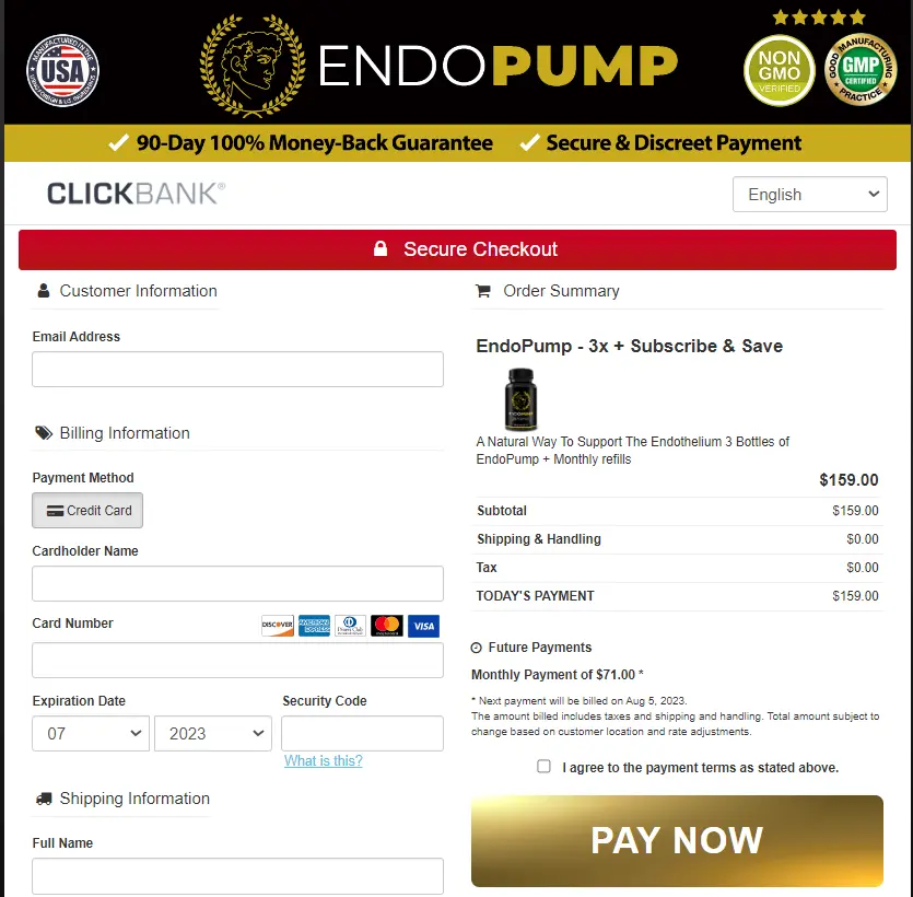 EndoPump order